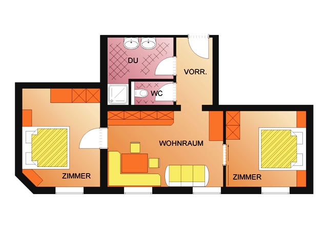 Skizze Appartement 1